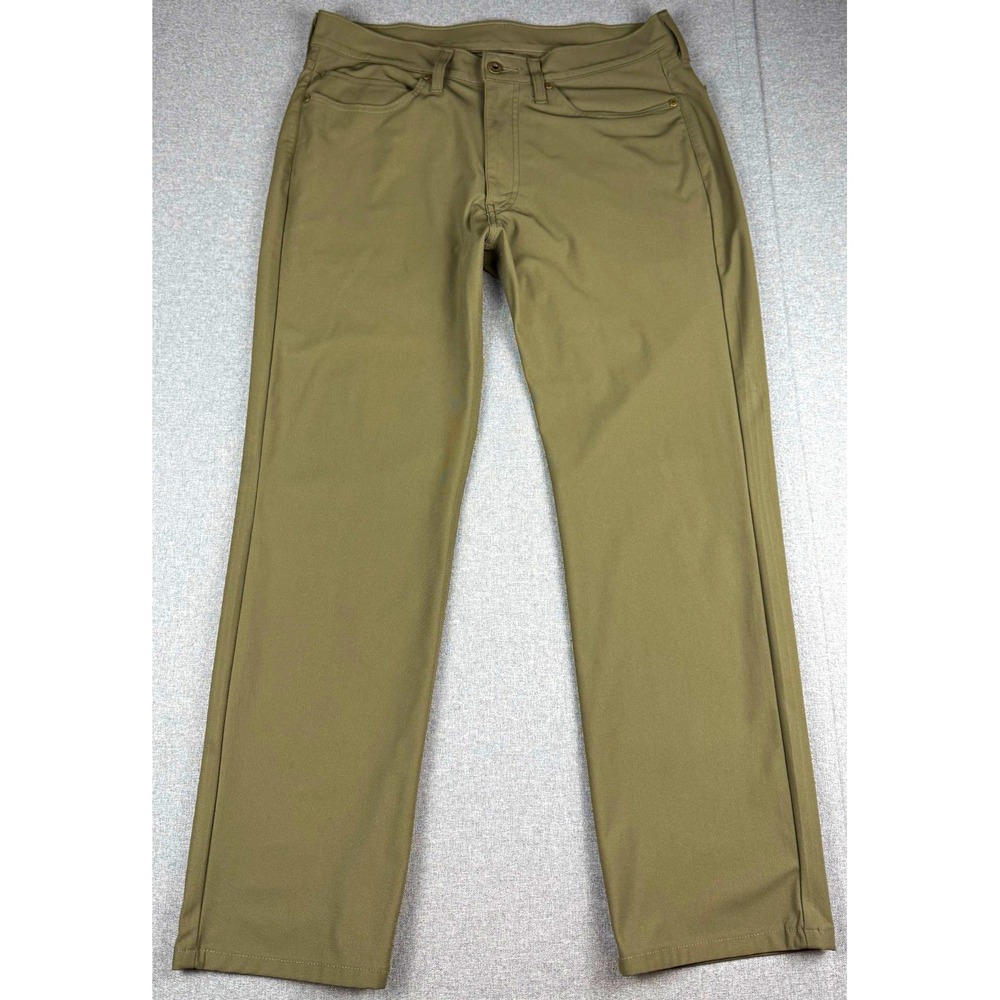 Levi's 514 Pants Mens 34x30 Olive Green Straight Fit Stretch Five Pocket